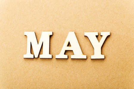 Wooden text for May