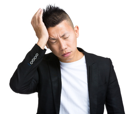 Man having headacheの写真素材