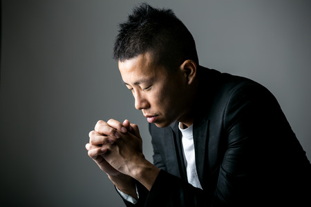 Praying manの写真素材