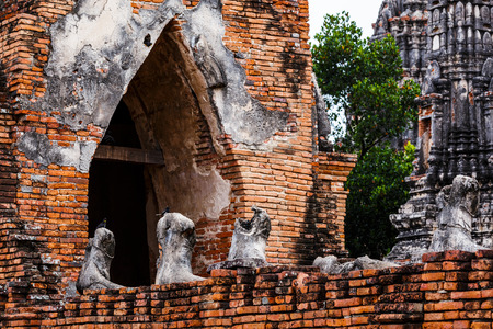 Historical architecture in Ayutthaya, Thailandの写真素材