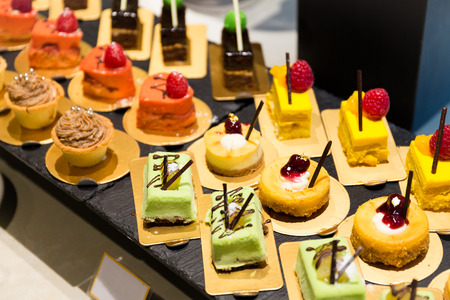 Dessert with fresh fruitの写真素材