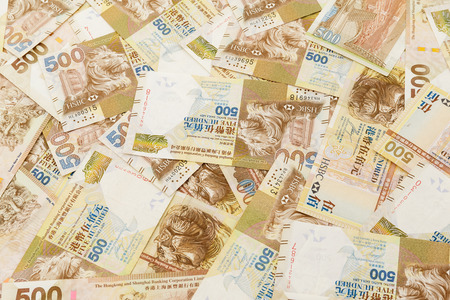 Five hundred Hong Kong dollar backgroundの写真素材