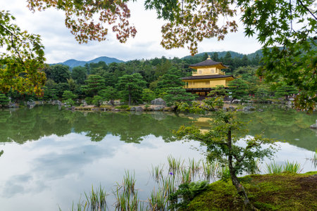 Golden Pavilion Kinkaku-ji in Kyoto Japanのeditorial素材