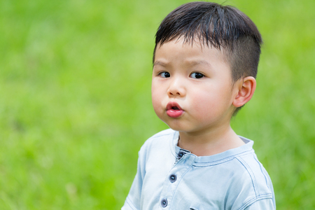 Baby boy want to kiss youの写真素材