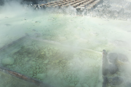 Hot spring in japanの写真素材