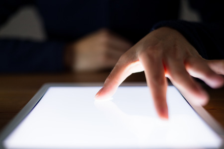 Woman use of digital tablet pcの写真素材