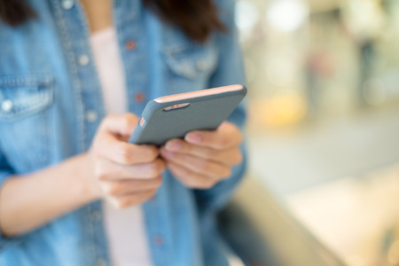 Woman use of cellphone