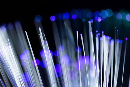 Fiber optical network cableの写真素材