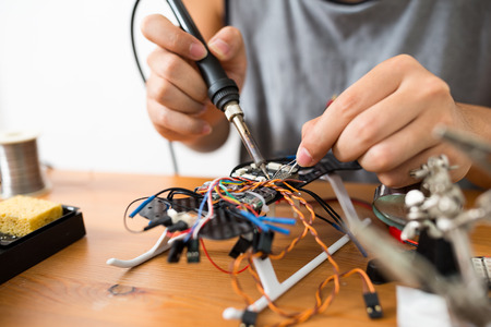 Process of welding drone