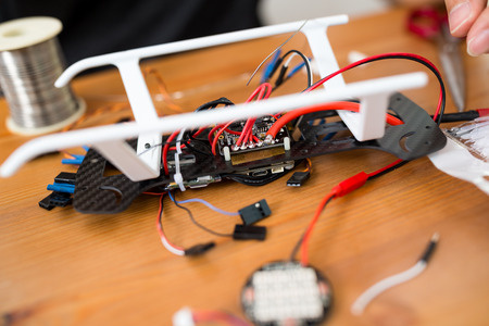 Installation of drone at homeの写真素材