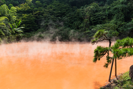 Blood pond hell in Beppuの写真素材