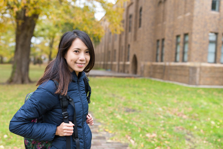 Woman in universityの写真素材