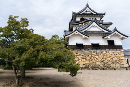 Japanese castle in the city of Hikoneのeditorial素材