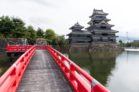 Bridge and Matsumoto Castleのeditorial素材