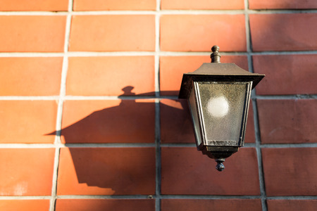 Wall light at outdoorの写真素材