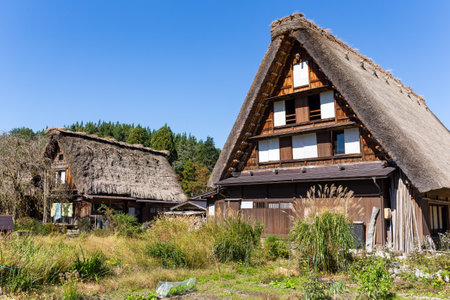 Traditional Japanese Shirakawago old villageのeditorial素材