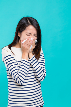 Woman feeling unwellの写真素材