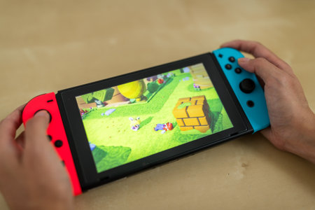 Hong Kong, 15 June 2017 -: Playing mario kart on switch