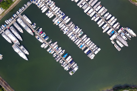 Top view of typhoon shelter tuen munの写真素材