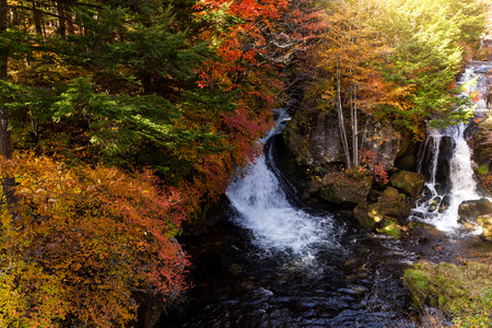 Autumn view at  Nikko National Park, japanの写真素材