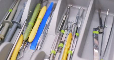 Open the dental tool drawer の写真素材