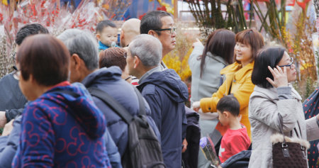 Victoria Park, Hong Kong 14 February 2018:- Hong Kong Lunar new year fair のeditorial素材