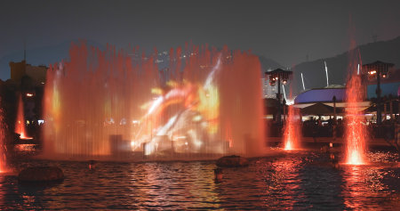 Ocean Park, Hong Kong 09 December 2017:- Light showing in Ocean park のeditorial素材