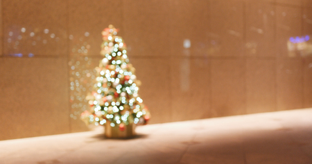 Blur view of Christmas tree decoration の写真素材