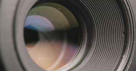 Professional Camera lens zoom in and out の写真素材
