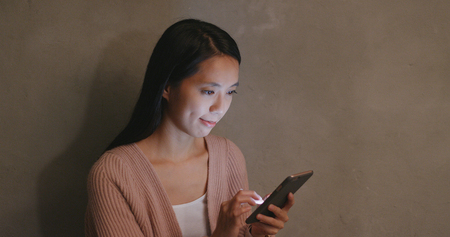 Woman use of cellphone の写真素材