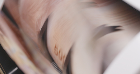 Money counting machine の写真素材