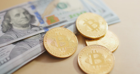 US dollar and bitcoin 