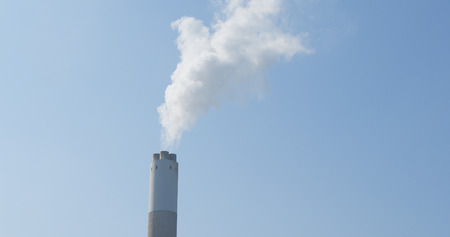 Smoke from chimney の写真素材