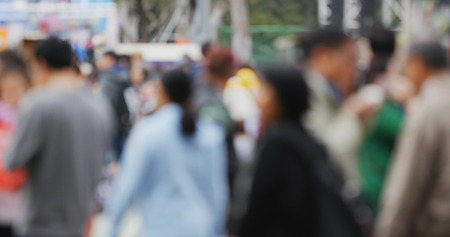 Blur view of lunar new year market の写真素材