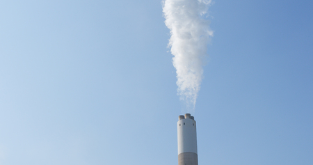 Smoke stack emit smoke の写真素材
