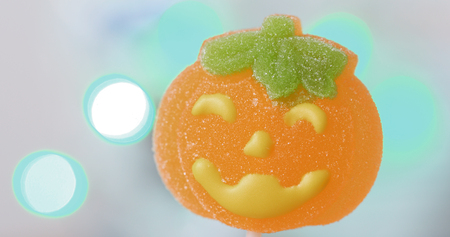 Halloween pumpkin candy の写真素材