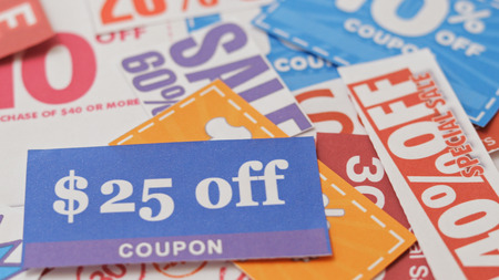Group of Shopping couponの写真素材
