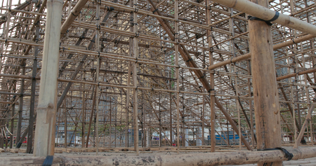 Chinese opera performance Bamboo scaffold