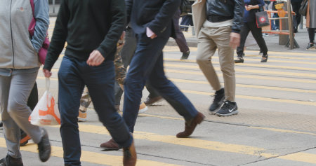 Central, Hong Kong, 28 February 2018:- People walking in the street
