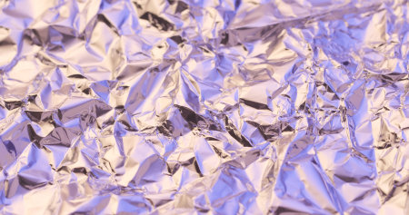 Wrinkled aluminum foilの写真素材