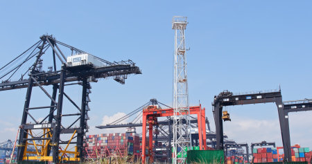 Kwai Tsing, Hong Kong, 02 May 2018:- Kwai Tsing Container Terminal in Hong Kong city