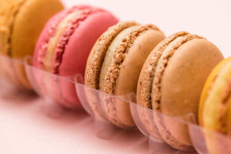 Colorful Macaron in packageの写真素材