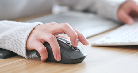 Woman use of notebook computer