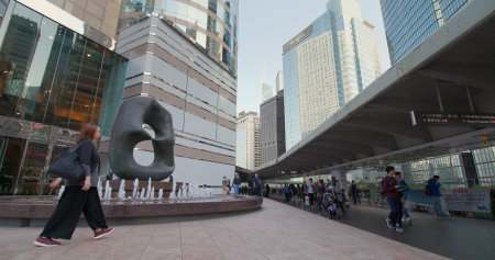 Central, Hong Kong, 21 March 2018:- Business district and office towerのeditorial素材