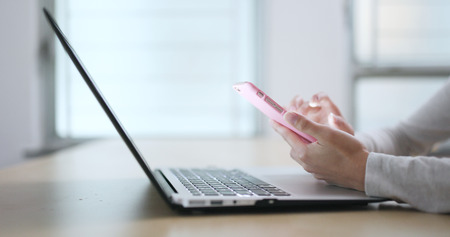 Use of mobile phone and laptop computer