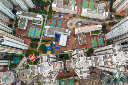 Hong Kong tall buildingのeditorial素材