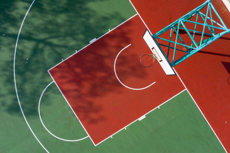 Top view of basketball courtの写真素材