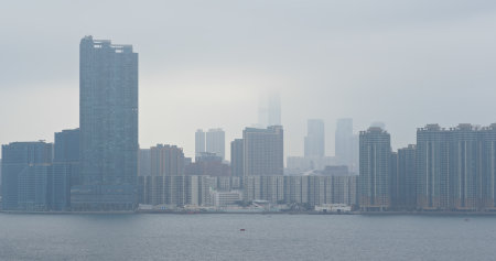 Kai Tak, Hong Kong 01 March 2019: Hong Kong air pollution