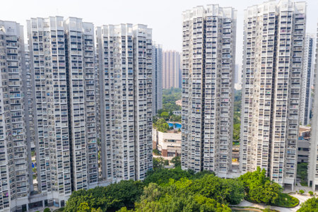 Hong Kong building residentialのeditorial素材