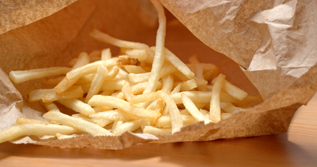 French fries in paper bag